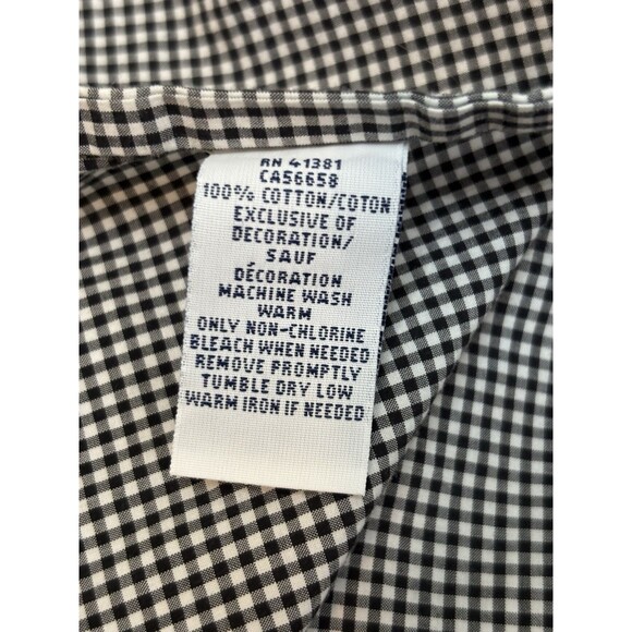 Polo Ralph Lauren Dress Shirt Button Down 17 34/35 Black White Purple Pony - Picture 5 of 5